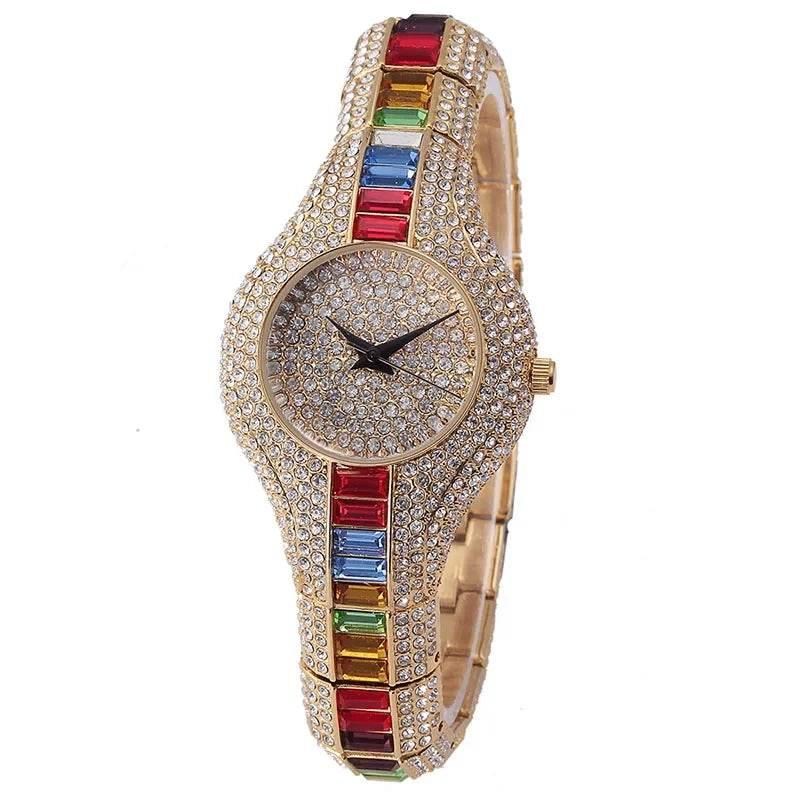 Luxury Iced Watches Women Brand Rainbow DIamond - Empire P.E