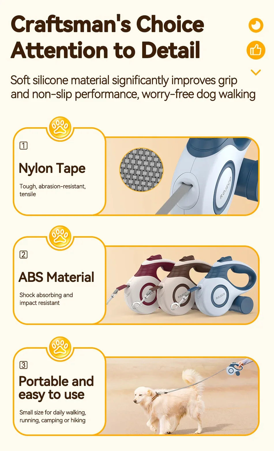 Automatic Retractable Dog Leash 3M/5M - Empire P.E