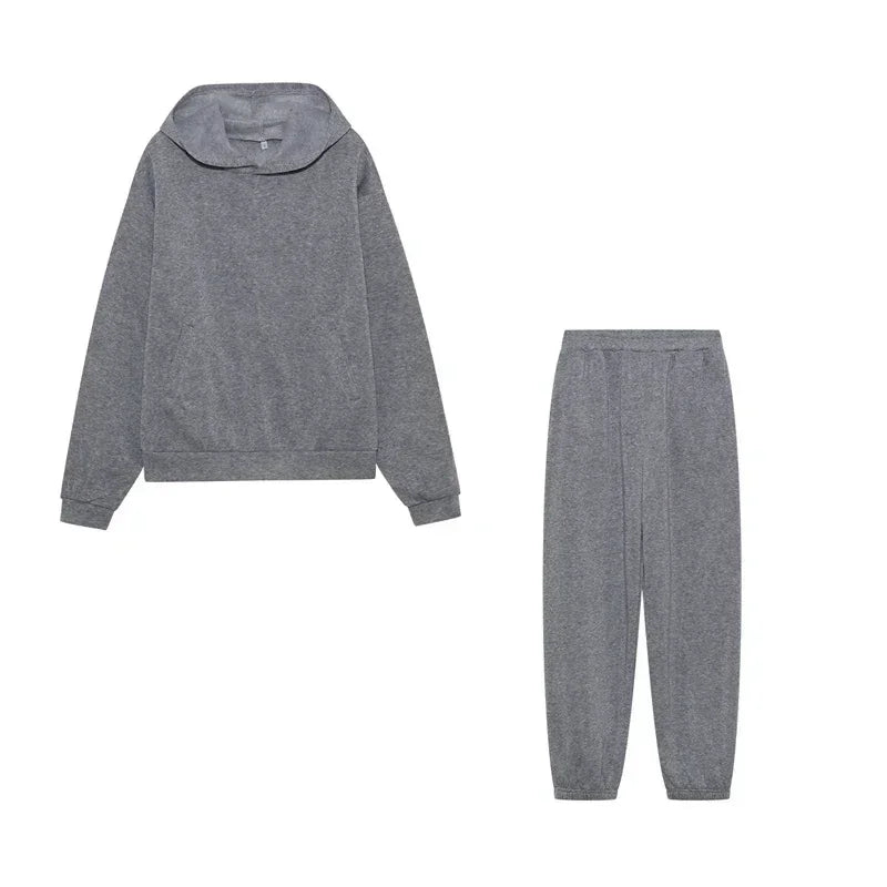 2023 Trend Casual Fashion Thickened Long-sleeved Sweater Pants Two-piece Suit