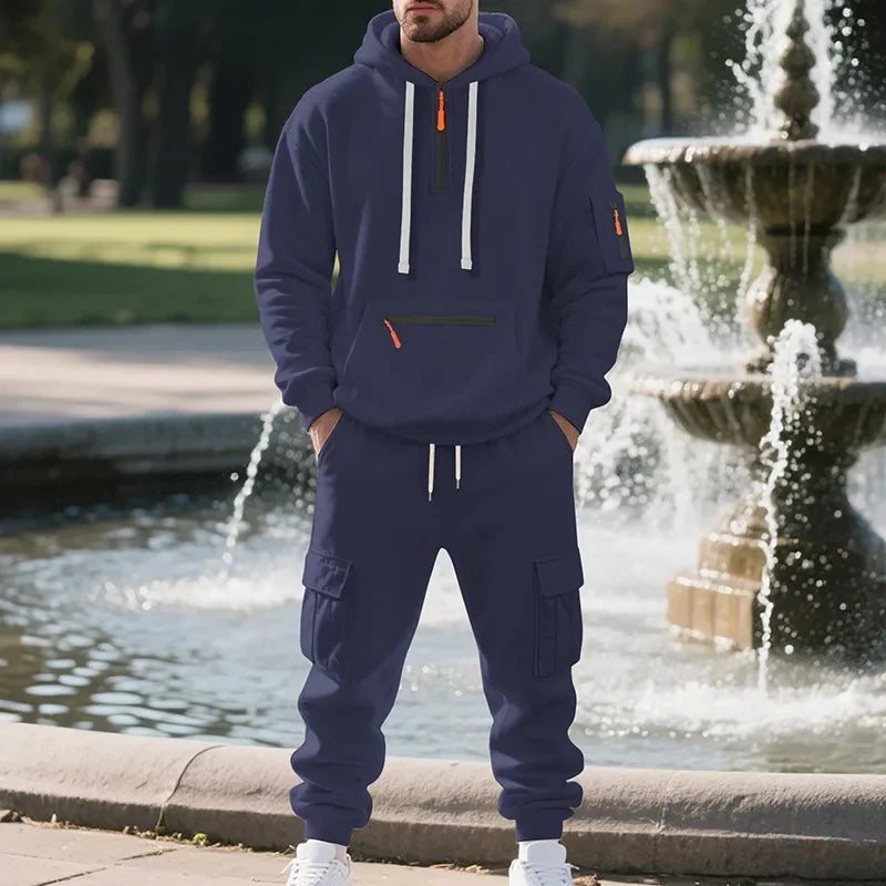 Men's 2 Piece Long Sleeve Athletic Sweatsuits