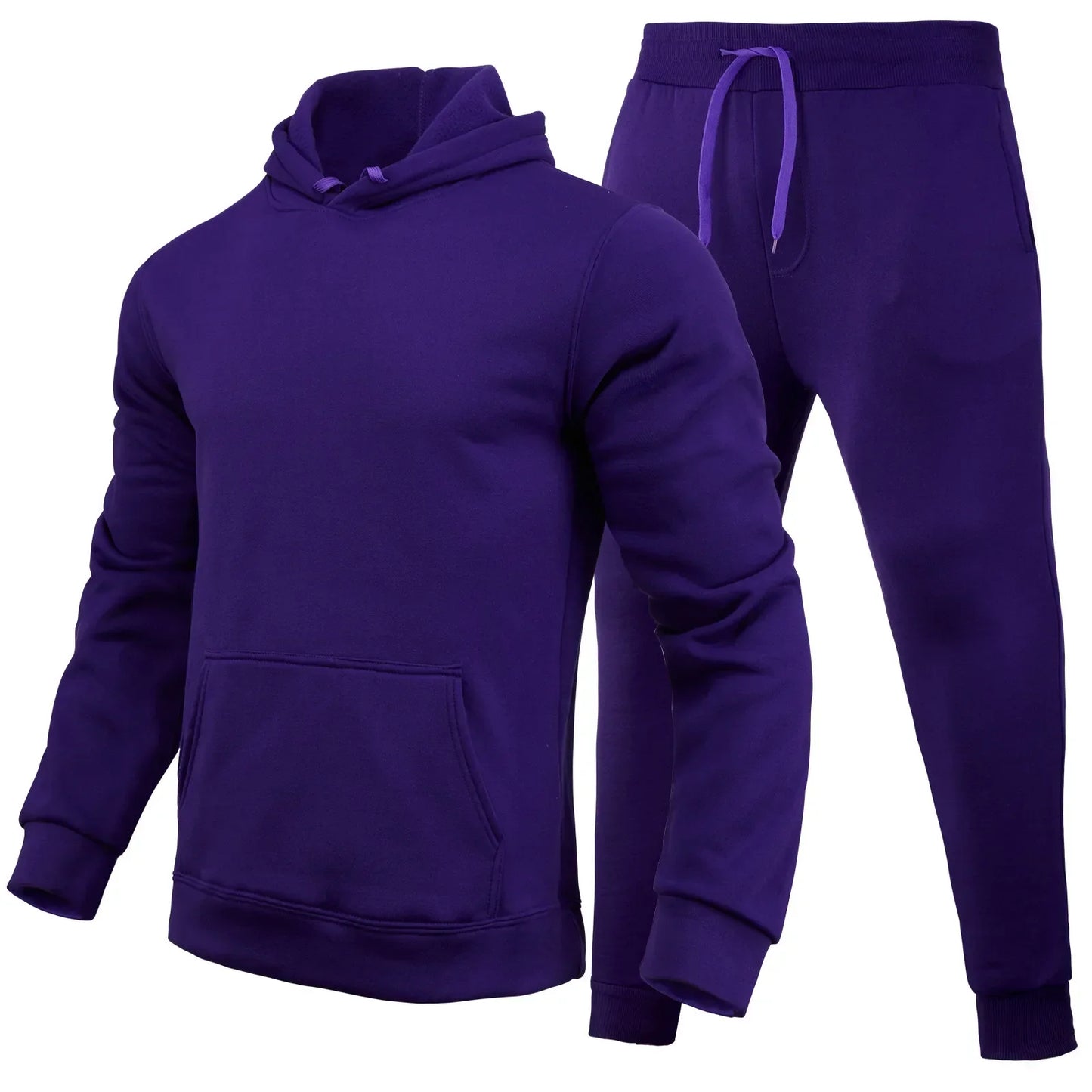 Men's Hooded Pullover + Sweatpants Sports Suit