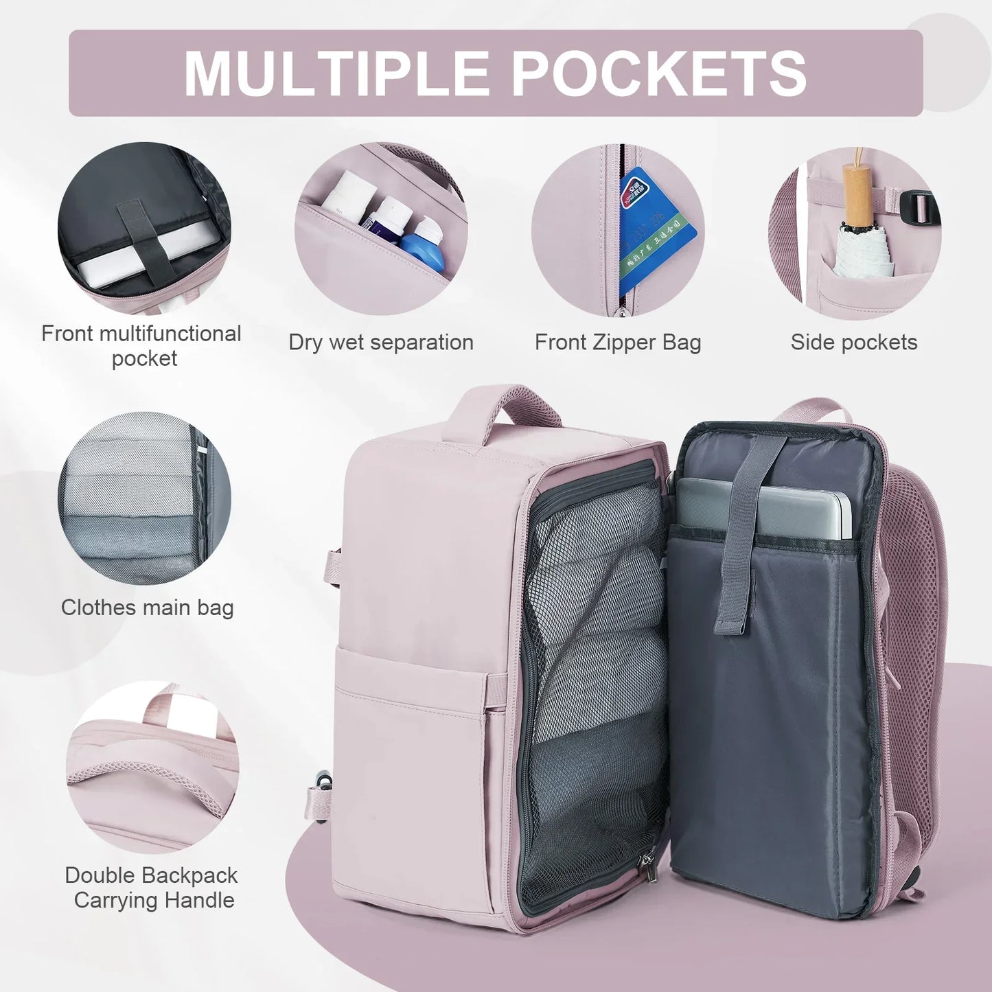 Women's Backpack Travel Suitcase Cabin Bag Aircraft - Empire P.E
