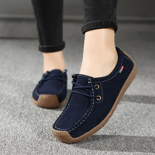 New Arrival Women Casual Shoes 2025 Suede Leather Flats - Empire P.E