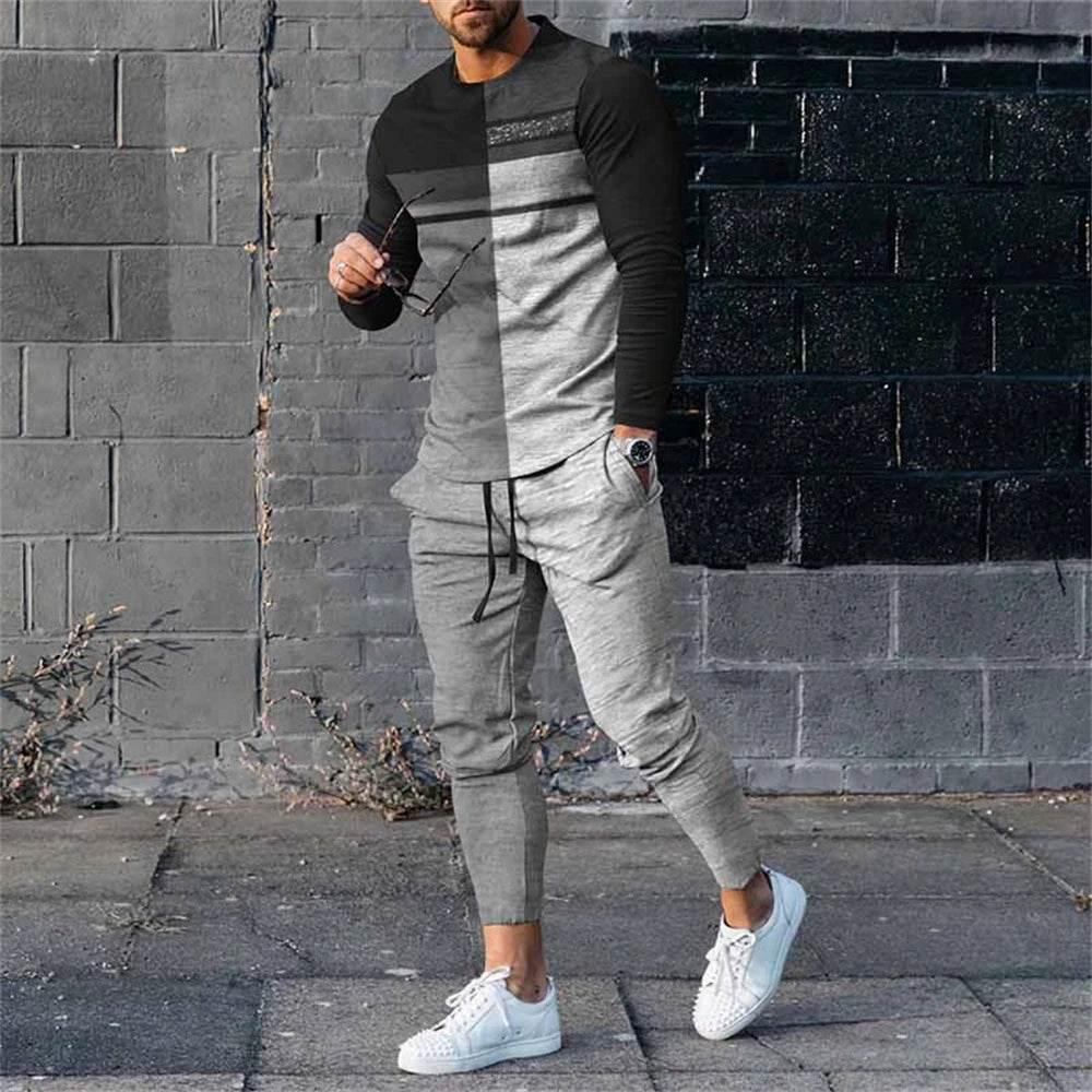 Autumn Casual Fashion 3D Print Men's Sportswear Set Long-Sleeved - Empire P.E