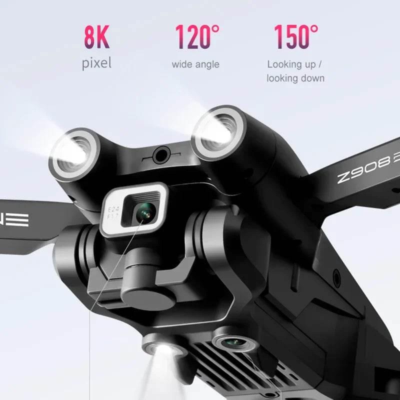 2025 New Z908 Pro /MAX 8K Drone ESC Professional 8K Dron Optical Flow Localization 3sided Obstacle Avoidance Quadcopter Toys - Empire P.E