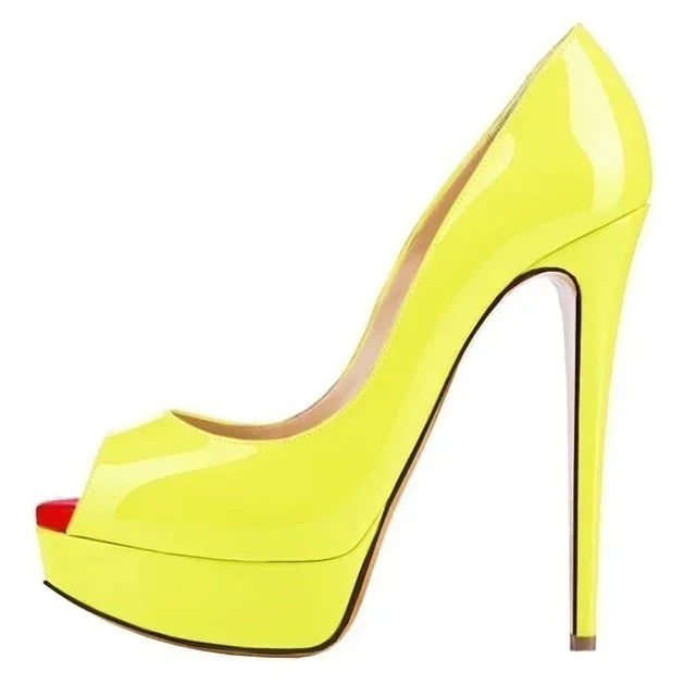 Women Pumps Sexy Platform Peep Toe 14cm - Empire P.E
