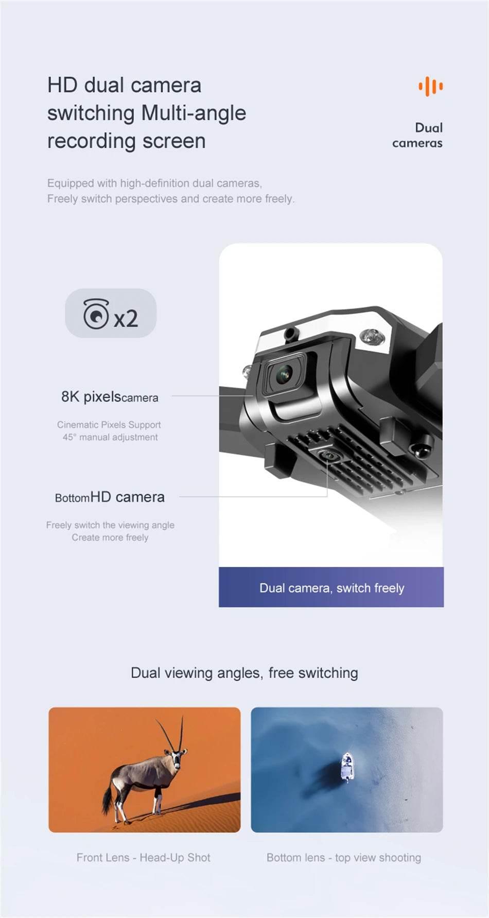 New S6 Max Drone 5G 8K HD Camera GPS Four-Sided Obstacle Avoidance RC Helicopter FPV WIFI Professional Foldable Quadcopter 2024 - Empire P.E