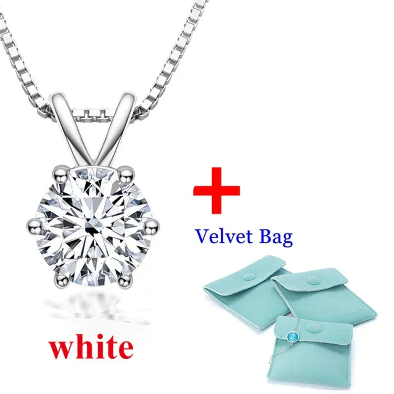 1-2ct D color Moissanite Diamond 18K Gold Plated Classic Necklaces - Empire P.E