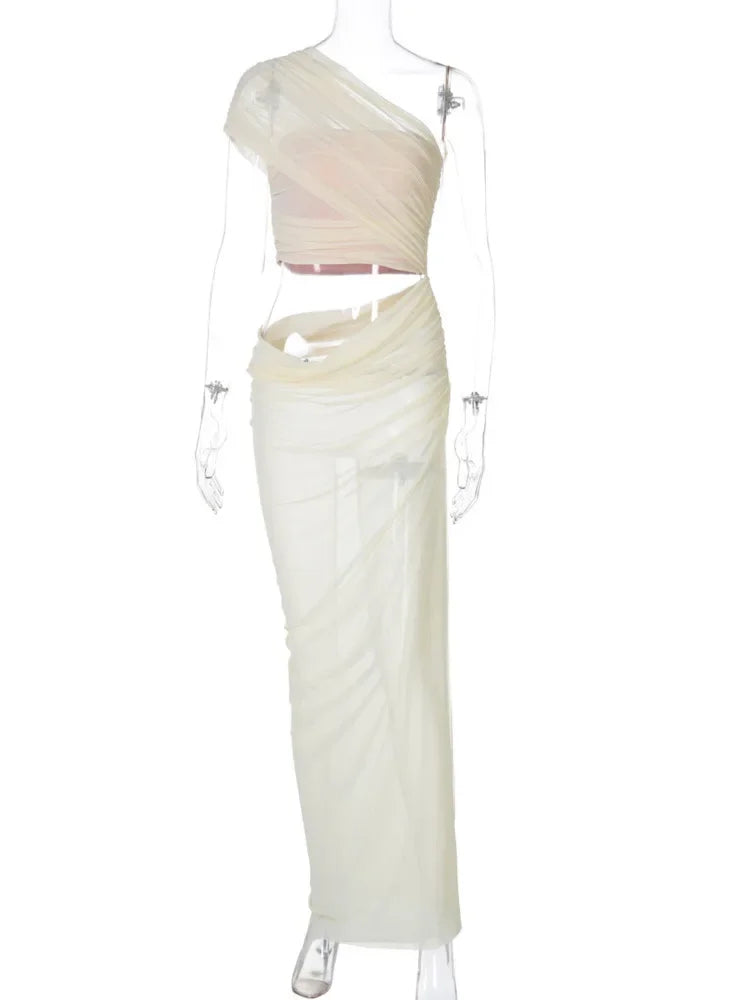 Mesh Hollow Out Backless Sexy Maxi Dress - Empire P.E