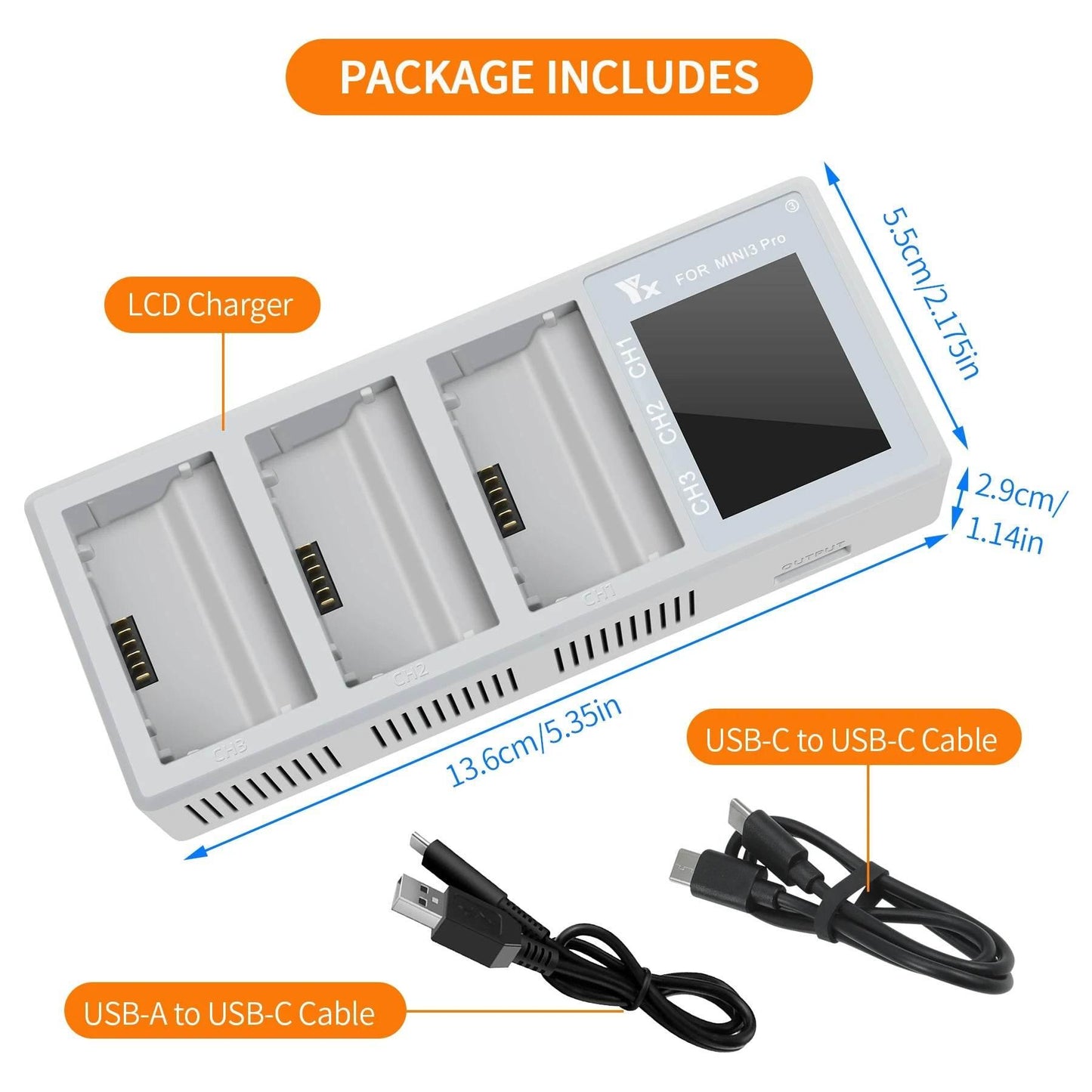 4in1 Battery Charging Hub for DJI Mini 4 PRO Drone Charger 4 Batteries Intelligent Flight Battery For DJI Mini 3 Pro/Mini 3 - Empire P.E
