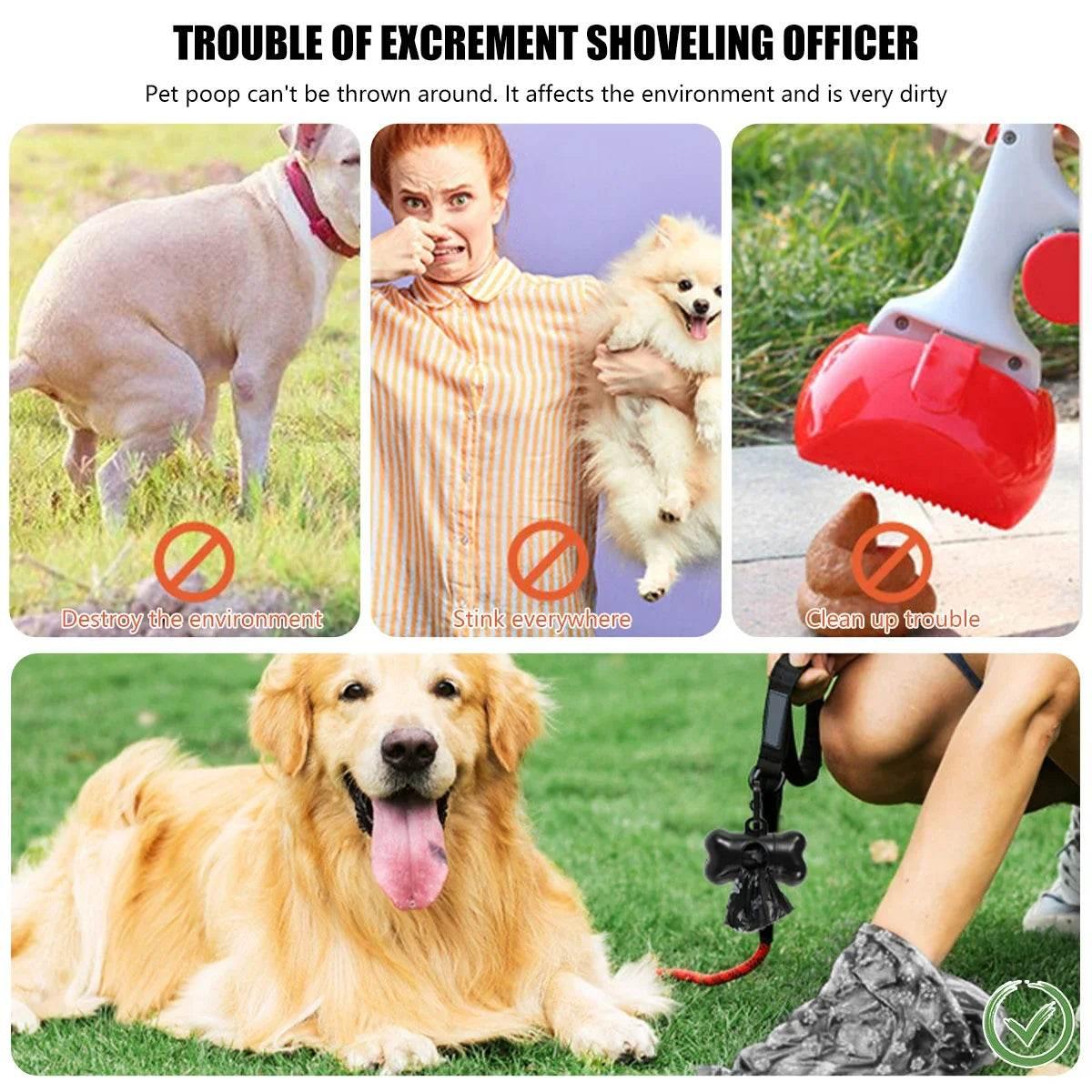 10/30/50Roll Dog Poop Bags Disposable Pet Waste Bags Dog Waste Bags Design Pet Poop Clean Pick Up Bone Bag Dispenser Tools - Empire P.E