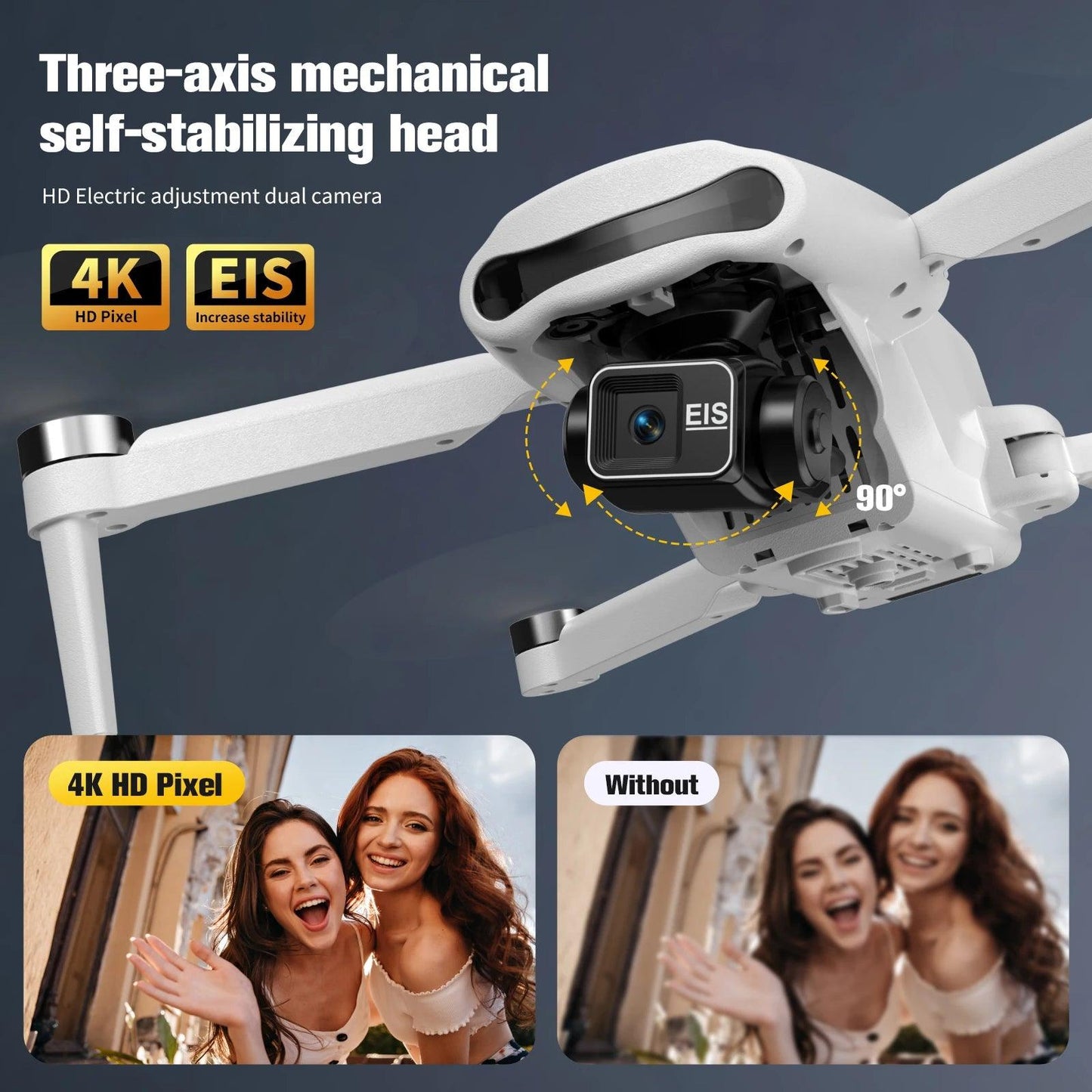 CK17 Max 1500M LCD SC GPS Drone 8K Dual Camera 6G Wifi FPV 3-Axis Gimbal Professional Obstacle Avoidance Quadcopter RC Dron Toy - Empire P.E