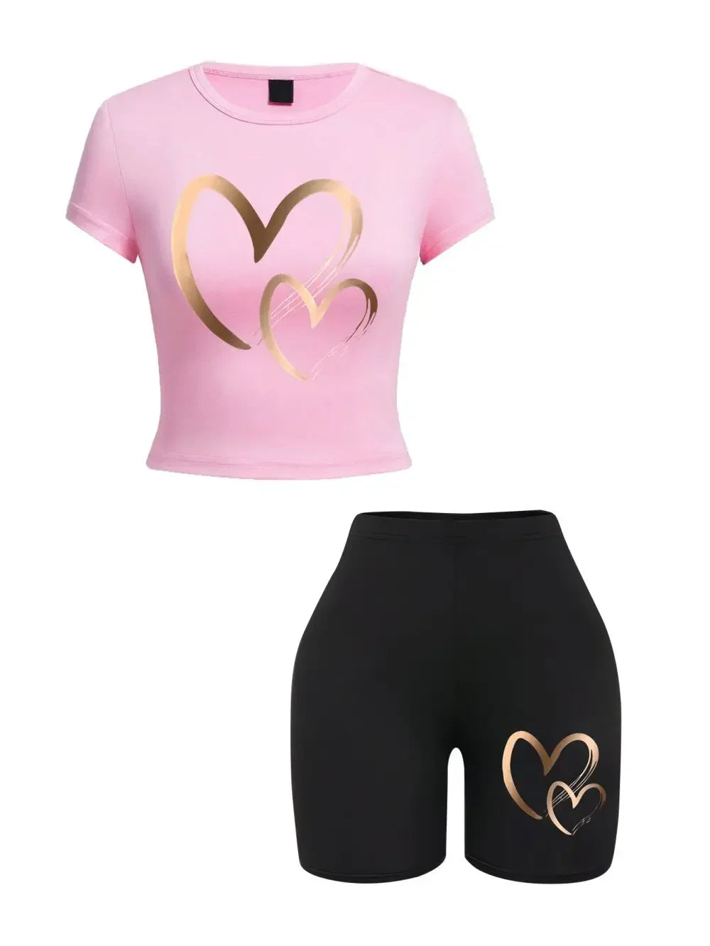High Elastic Slim-fit T-Shirts & Shorts 2 Pieces Set - Empire P.E