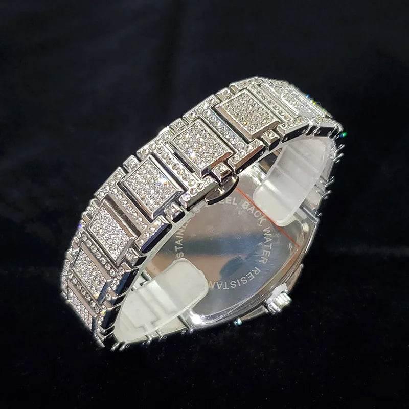 New Luxury Diamond Watch for Men Fashion Shiny Party Jewelry Watches Hip Hop Iced Out Bling Golden Relogio Masculino Dropshiping - Empire P.E