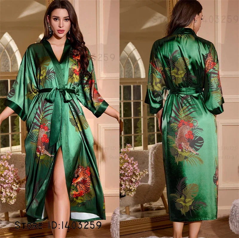 Female Long Robe Loungewear Elegant - Empire P.E