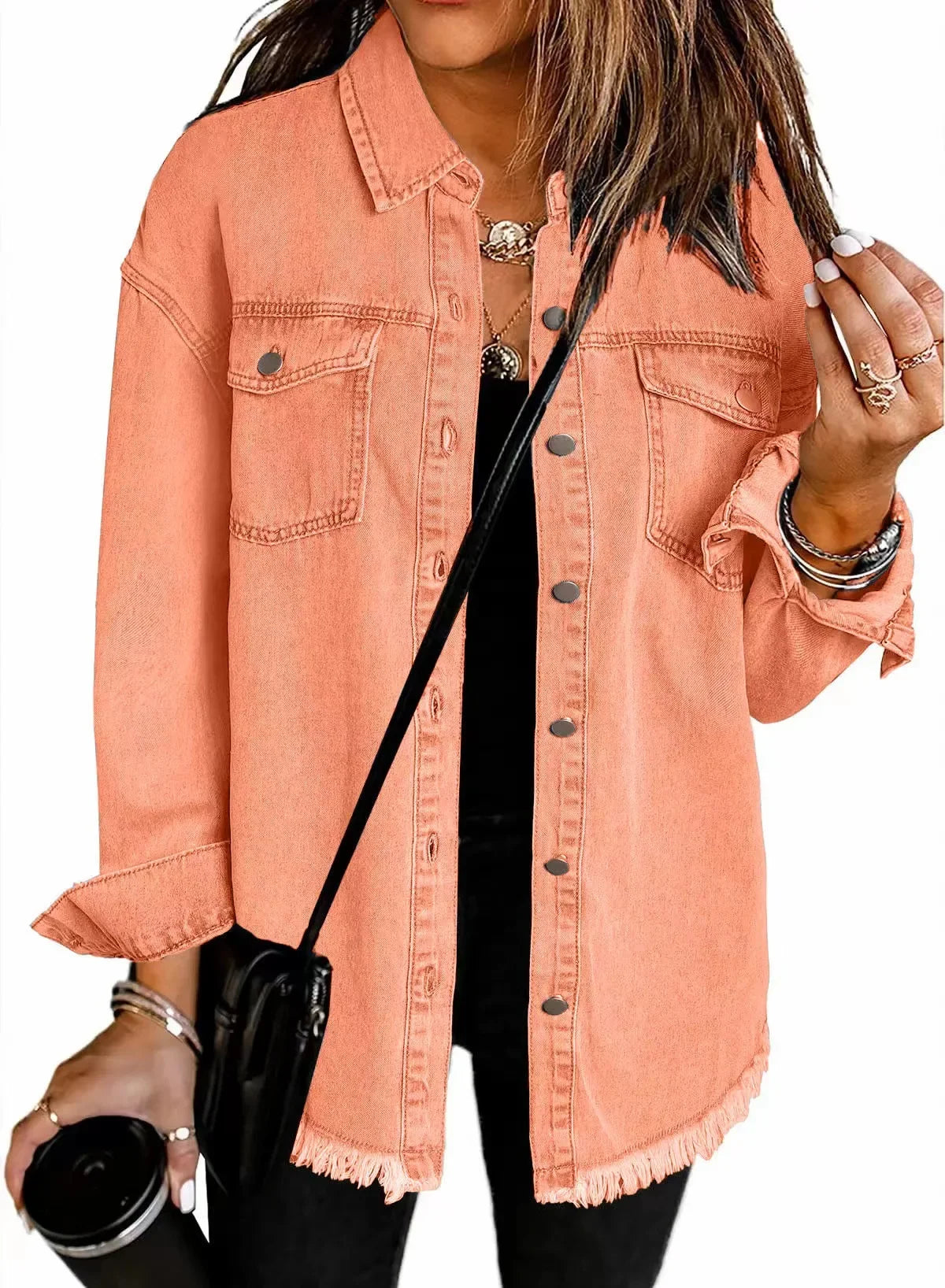 Women Denim Coat Shirt