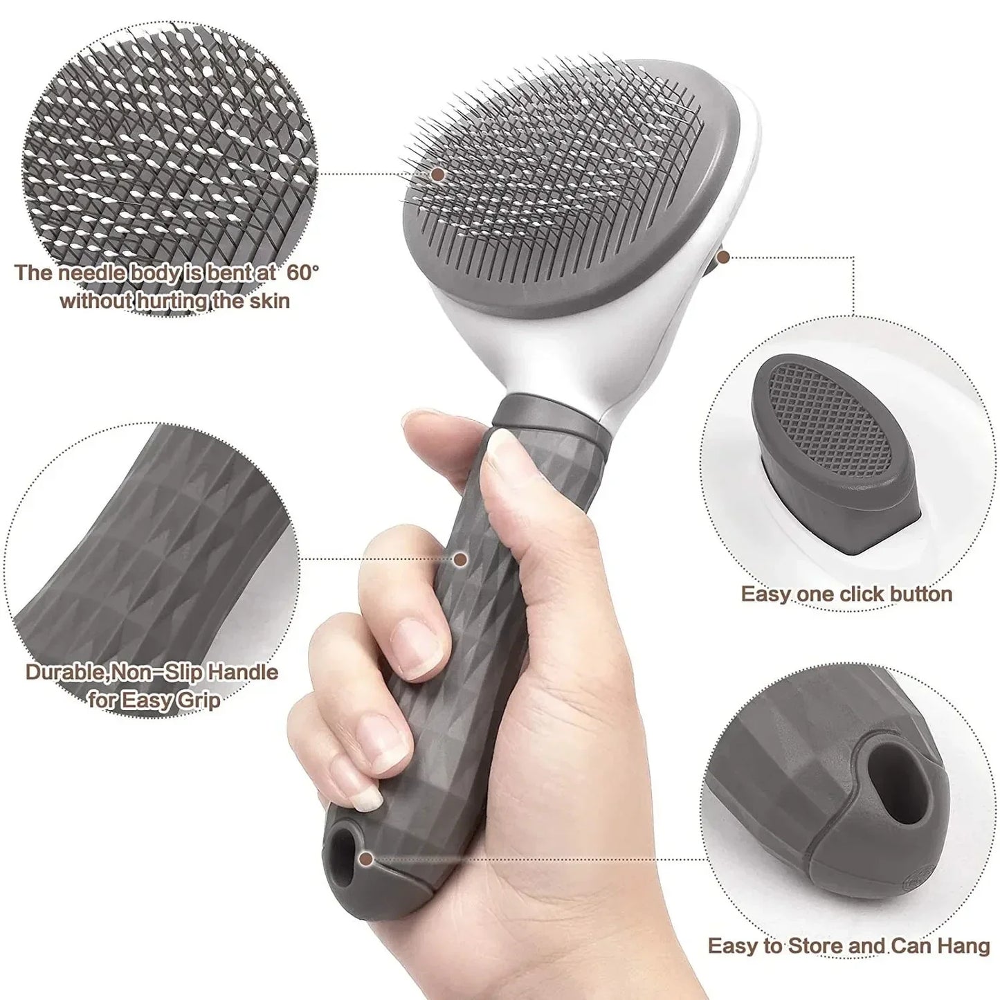 Pet Dog Brush Self Cleaning Pet Hair Remover - Empire P.E