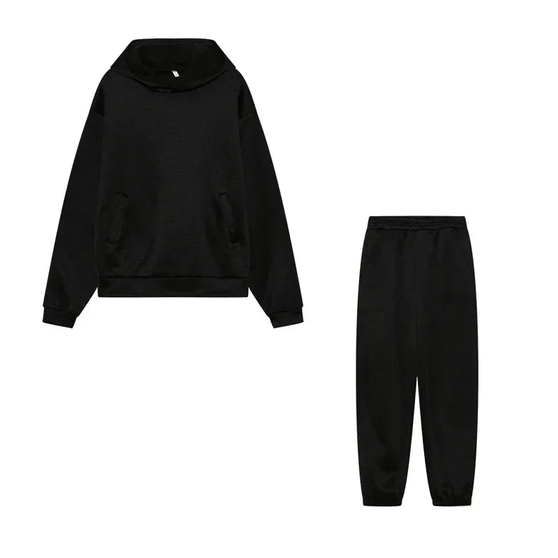 2023 Trend Casual Fashion Thickened Long-sleeved Sweater Pants Two-piece Suit