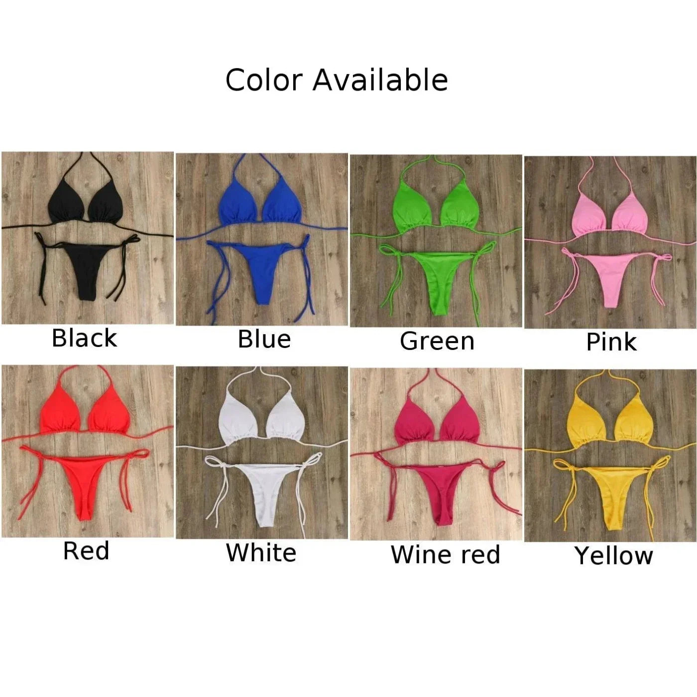 Sexy Women Quick Dry Thong Bikini Swimsuit - Empire P.E