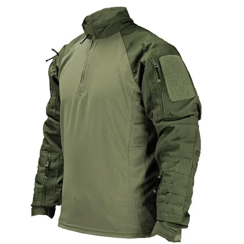 Tactical Shirts Combat Shirt Men Clothing Long Sleeve T-Shirts Breathable Airsoft T-shirt Camo Quick-dry Paintball T-Shirt Tops - Empire P.E