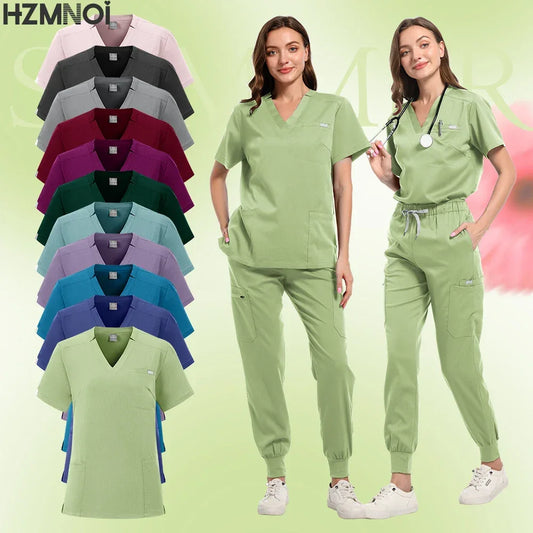 Multicolor Women Pet Shop Doctor Scrub Set
