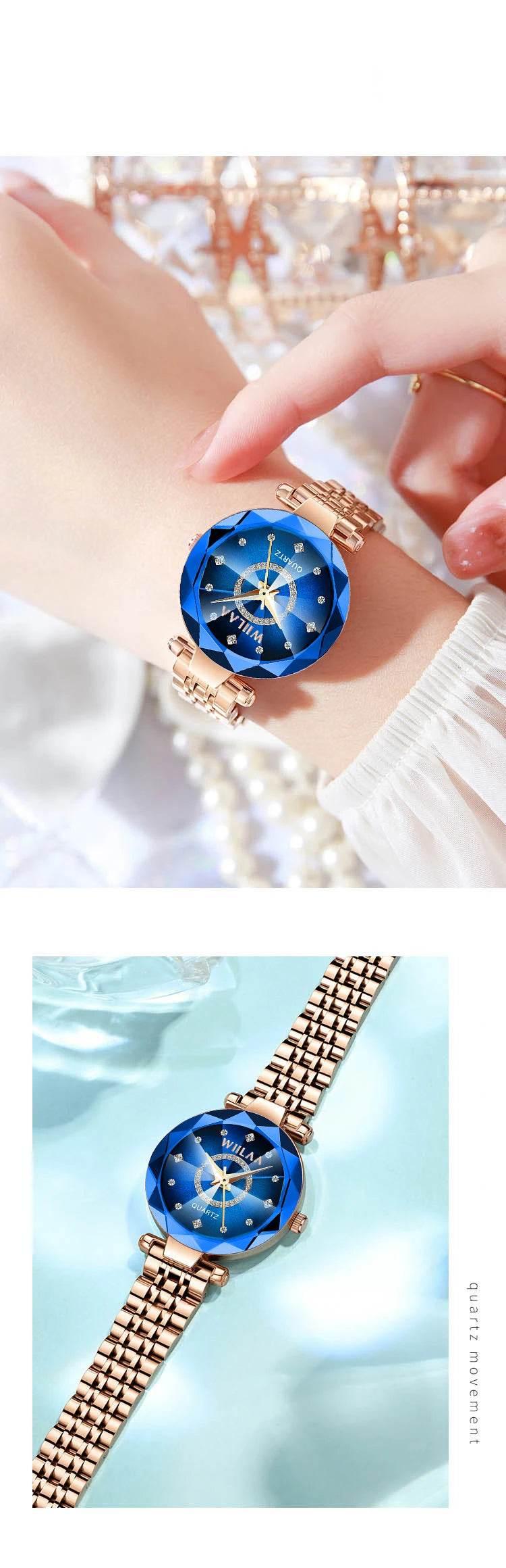 Women Bracelet Watches Stainless Steel Band Elegant Diamond Dial Ladies Wrist Watch For Crystal Exquisite Top Brand Luxury 2025 - Empire P.E
