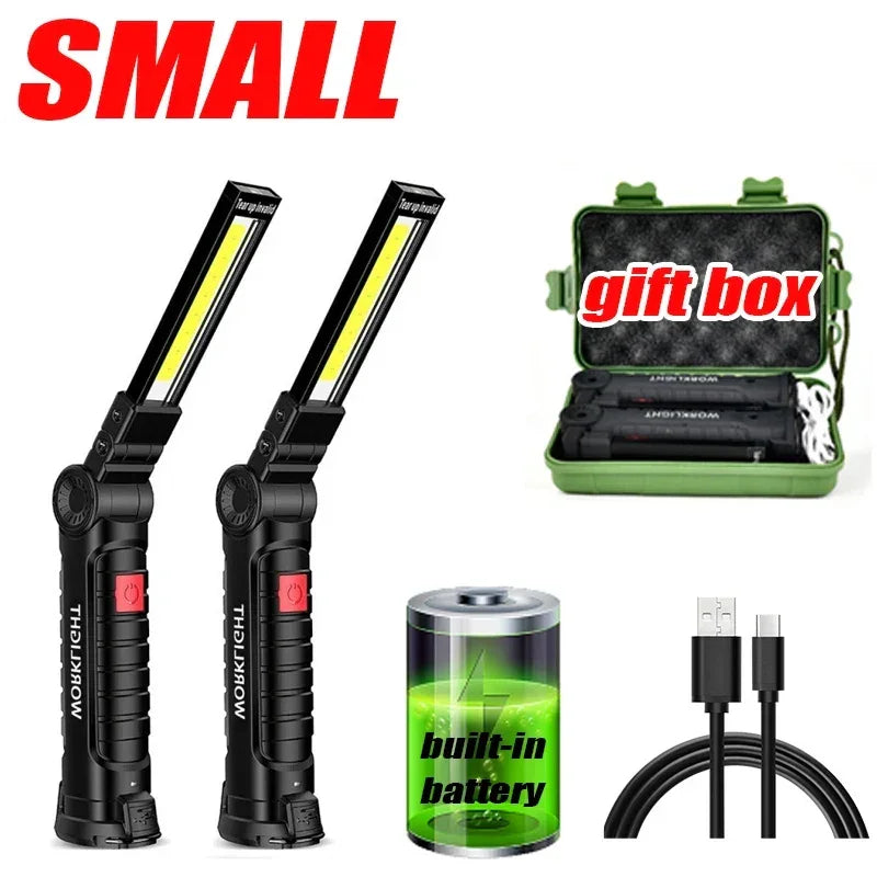 COB LED Work Light Dimmable USB Rechargeable LED Flashlight - Empire P.E