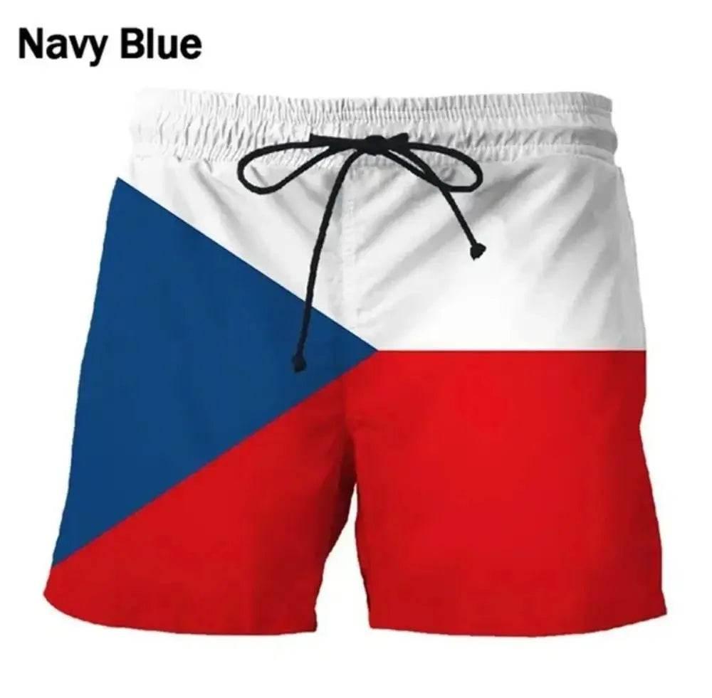 2024 Germany United States British Flag Beach Shorts Men's 3D Printed - Empire P.E