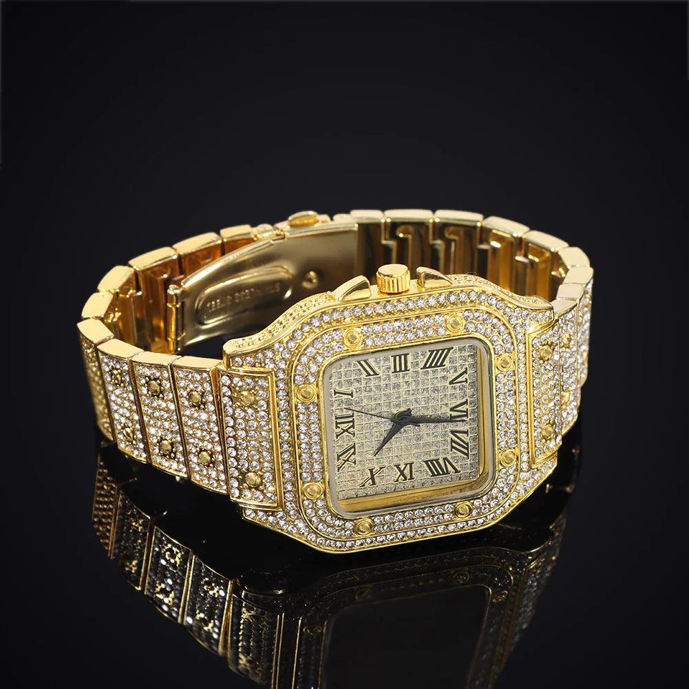 Necklace+Watch+Bracelet Hip Hop 14MM Cuban Link Chain - Empire P.E