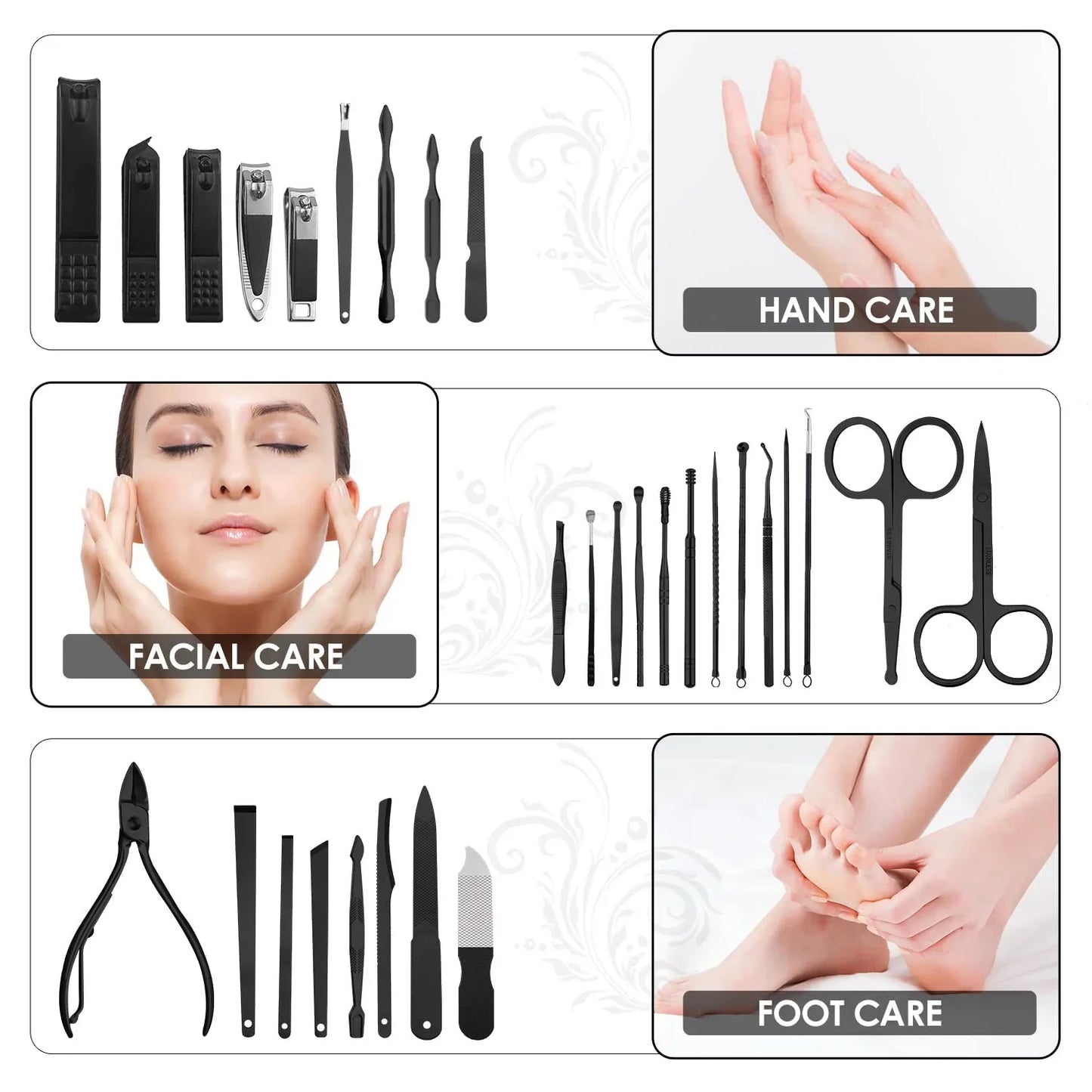 Manicure Set 30pcs Professional Nail Clippers Kit - Empire P.E