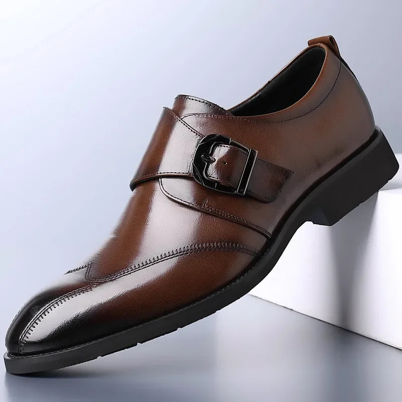 Men Business Dress Shoes Hasp Formal Leather Shoes for Men - Empire P.E