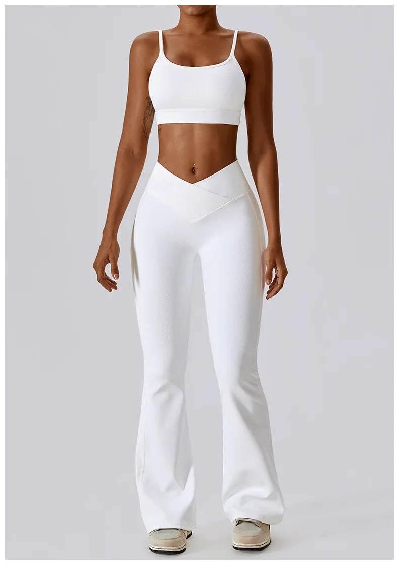 2PCS Seamless Yoga Set Gym Clothes Sportswear Yoga Suits For Women Fitness Rib Tracksuits Sports Bra Gym Leggings Sports Suits - Empire P.E