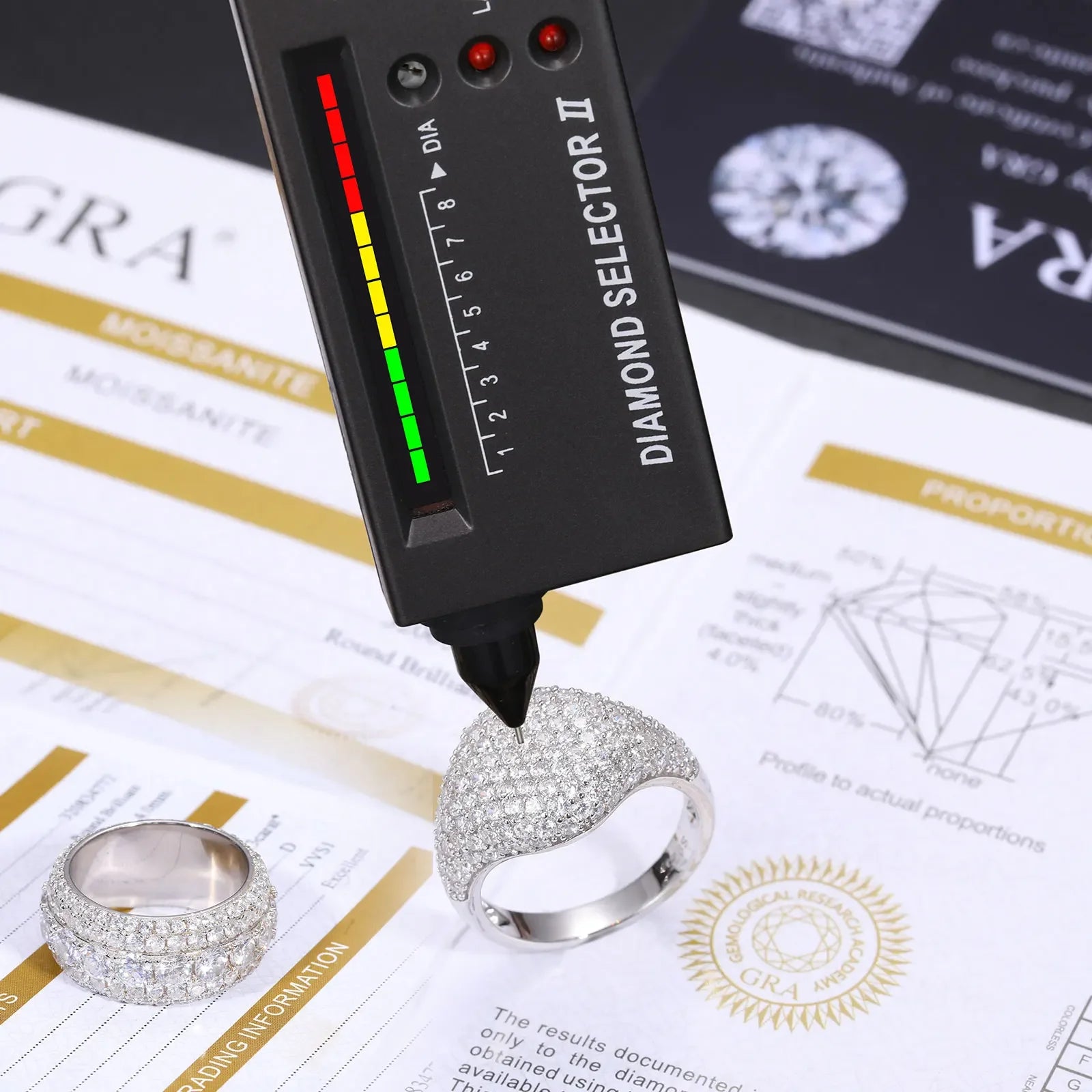 Classic Unisex Moissanite Rings Silver S925 - Empire P.E