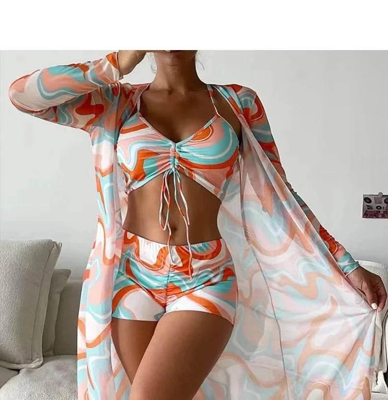 Summer Print Swimsuits Tankini Sets Female Swimwear Sports Beach Wear Two-Piece Bathing Suit Girls Pool Women Swimming Suit 2025 - Empire P.E