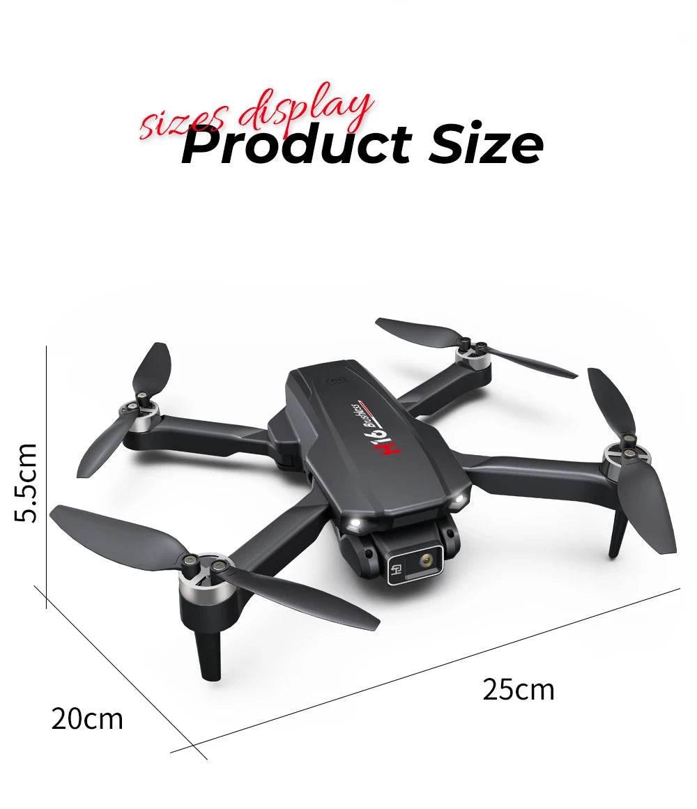KBDFA New Drone H16 GPS Professional Dual Camera Dron Quadcopter Brushless Aerial Photography Laser Obstacle Avoidance RC Toy - Empire P.E