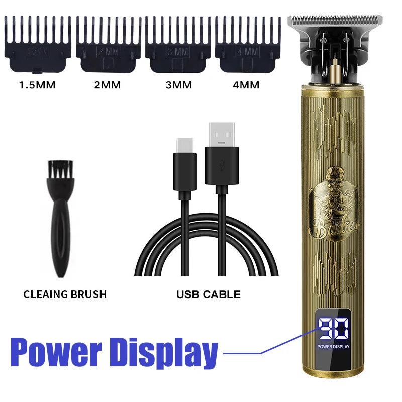 T9 Electric Hair Clipper for Men Professional Barber Shaver Beard Trimmer Body Hair Cutting Machine for Men Dragon Buddha Design - Empire P.E