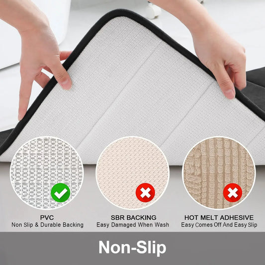 Memory Sponge Stripe Bathroom Non slip Washable Floor Mat - Empire P.E