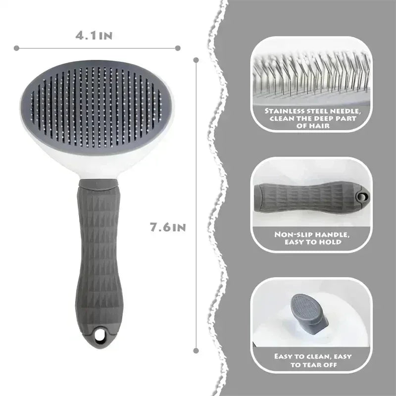 Pet Dog Brush Self Cleaning Pet Hair Remover - Empire P.E