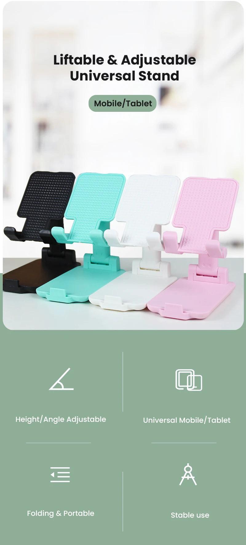 Desktop Phone Holder Stand Mobile Phone Support Adjustable Angle Height Cell Phone Stand Universal for All Smart Phones - Empire P.E