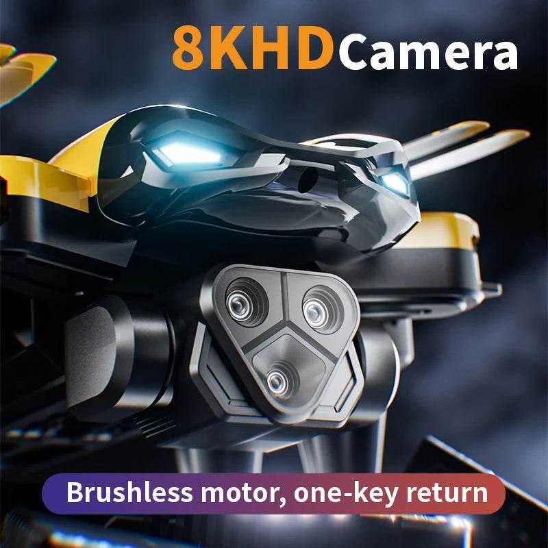 2024 New M5 Drone 8K Professional Triple Camera Brushless Motor Optical Flow Positioning Foldable Quadcopter RC Dron Toys Gifts - Empire P.E
