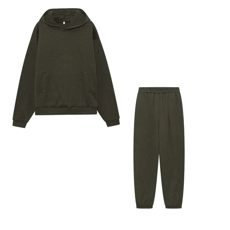 2023 Trend Casual Fashion Thickened Long-sleeved Sweater Pants Two-piece Suit