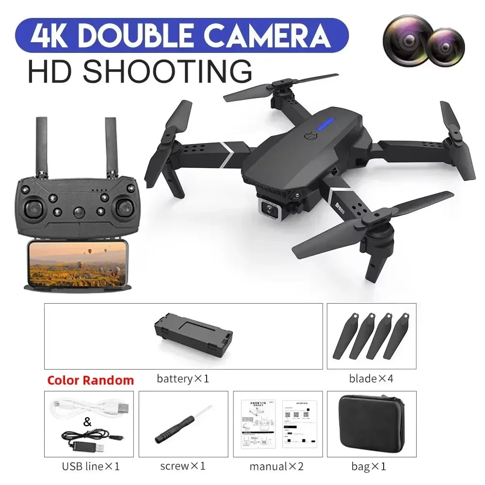 2023 New E88 Pro WIFI FPV Drone Wide Angle HD 4K 1080P Camera - Empire P.E