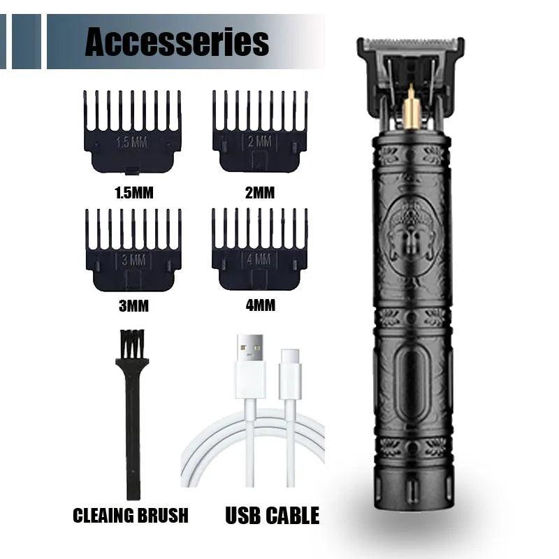 T9 Electric Hair Clipper for Men Professional Barber Shaver Beard Trimmer Body Hair Cutting Machine for Men Dragon Buddha Design - Empire P.E