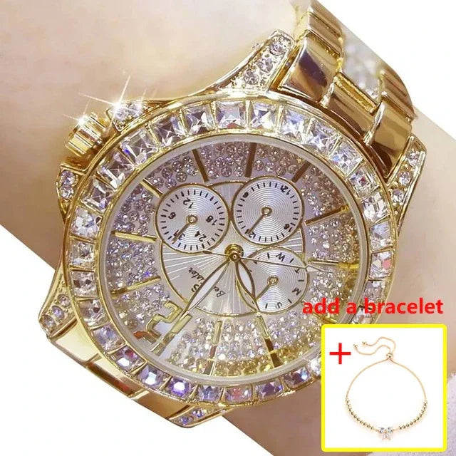 New Women Quartz Diamond Luxury Watch - Empire P.E