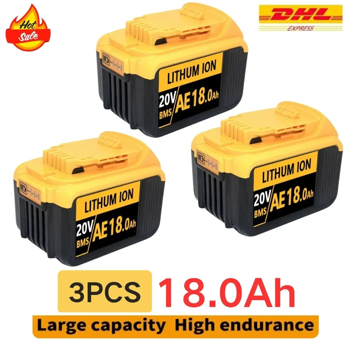 For DeWalt 20V 8/12/18AH MAX Li-ion Battery for DeWalt DCB547-XJ DCB200/DCB201 for Flexvolt Tool Batteries Replacement Battery - Empire P.E