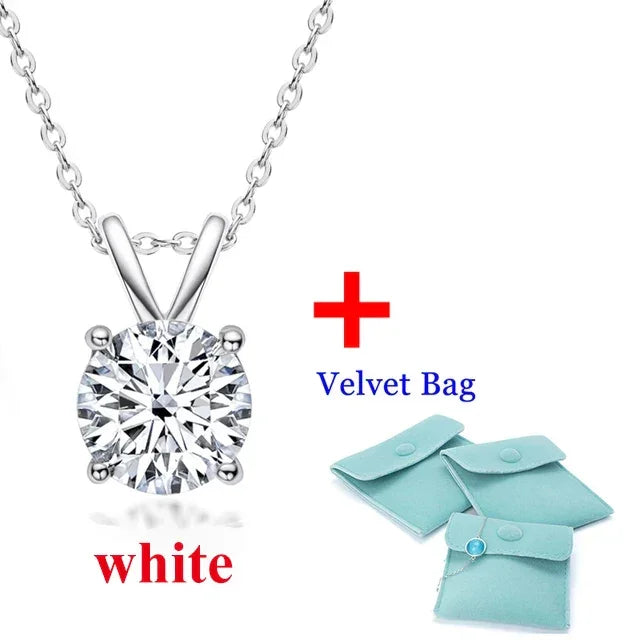 1-2ct D color Moissanite Diamond 18K Gold Plated Classic Necklaces - Empire P.E