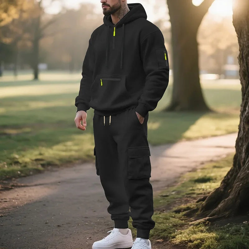 Men's 2 Piece Long Sleeve Athletic Sweatsuits