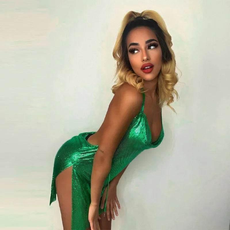 Elegant Short Dress with Hanging Neck Backless - Empire P.E