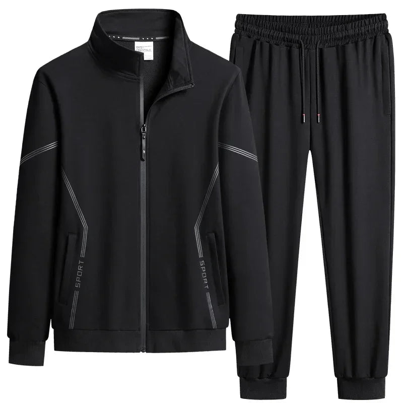 Men's Casual Solid Color Tracksuit Set