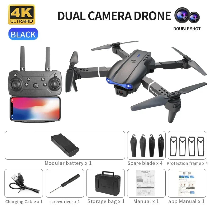 Foldable Mini Drone E99 K3 Pro - 4K Dual Camera - Empire P.E